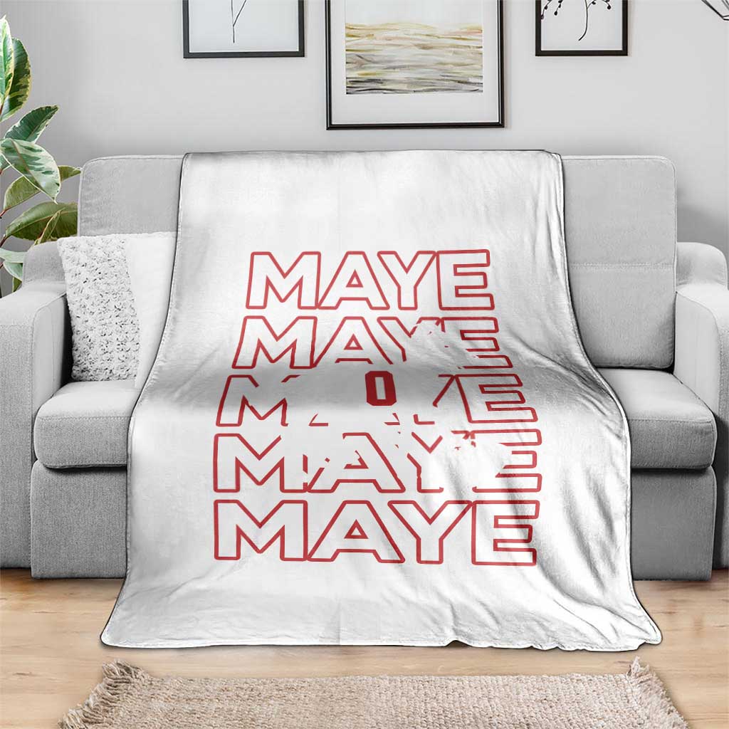 The GOAT Maye Throw Blanket NE Quarterback Fan Gift TS12 Print Your Wear
