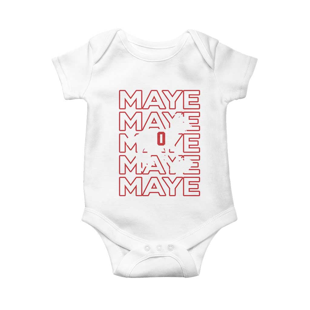 The GOAT Maye Baby Onesie NE Quarterback Fan Gift TS12 White Print Your Wear