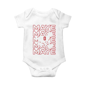 The GOAT Maye Baby Onesie NE Quarterback Fan Gift TS12 White Print Your Wear