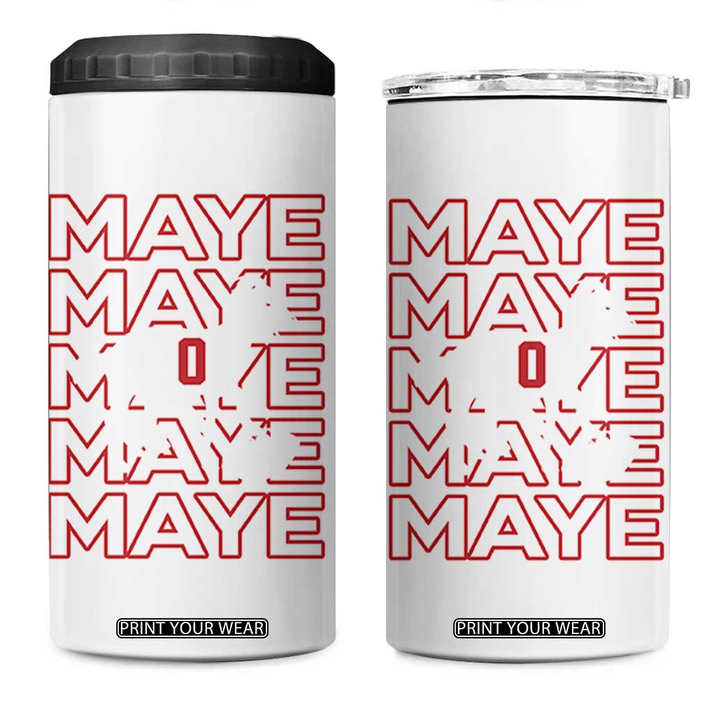 The GOAT Maye 4 in 1 Can Cooler Tumbler NE Quarterback Fan Gift TS12 One Size: 16 oz White Print Your Wear