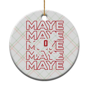 The GOAT Maye Ceramic Ornament NE Quarterback Fan Gift TS12 1pc Christmas Plaid Print Your Wear