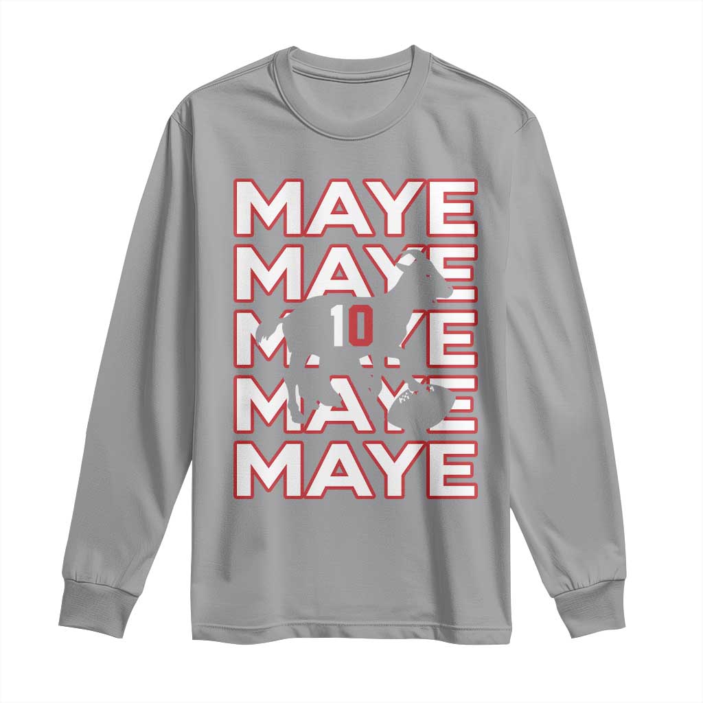 The GOAT Maye Long Sleeve Shirt NE Quarterback Fan Gift TS12 Sport Gray Print Your Wear