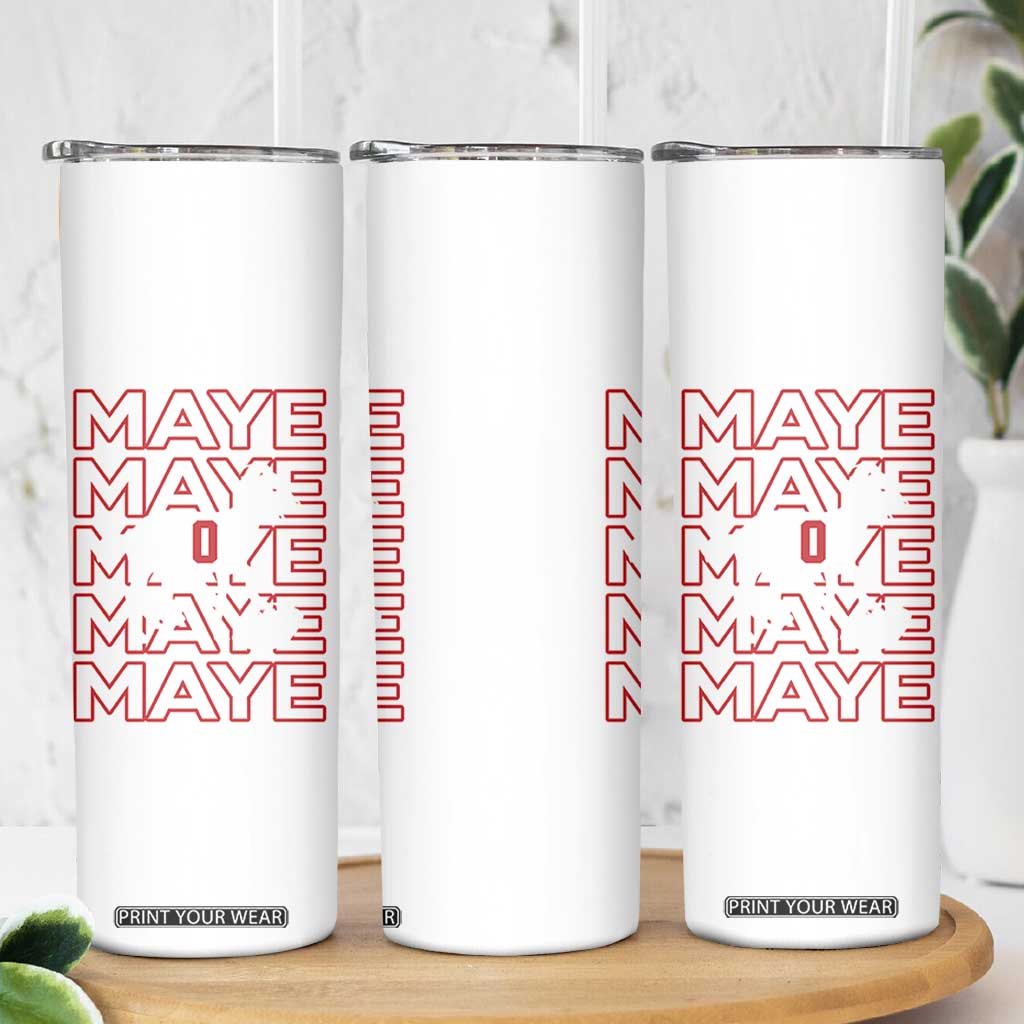 The GOAT Maye Skinny Tumbler NE Quarterback Fan Gift TS12 Print Your Wear