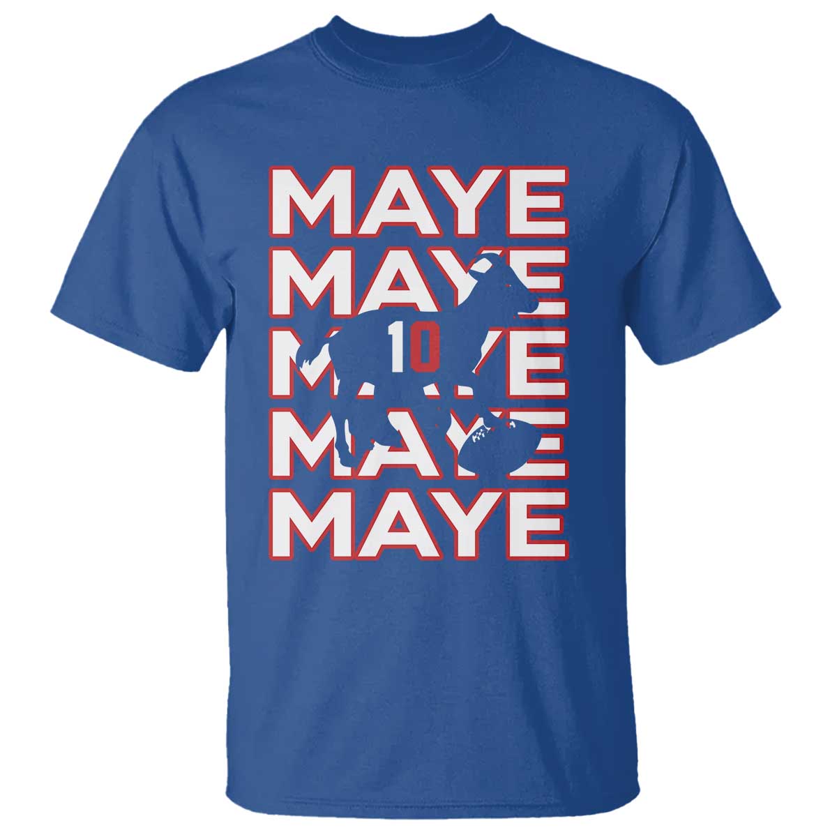 The GOAT Maye T Shirt NE Quarterback Fan Gift TS12 Royal Blue Print Your Wear