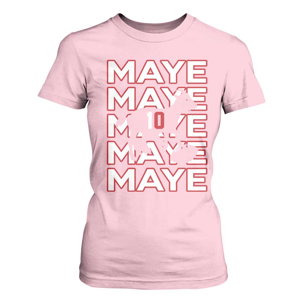 The GOAT Maye T Shirt For Women NE Quarterback Fan Gift TS12 Light Pink Print Your Wear