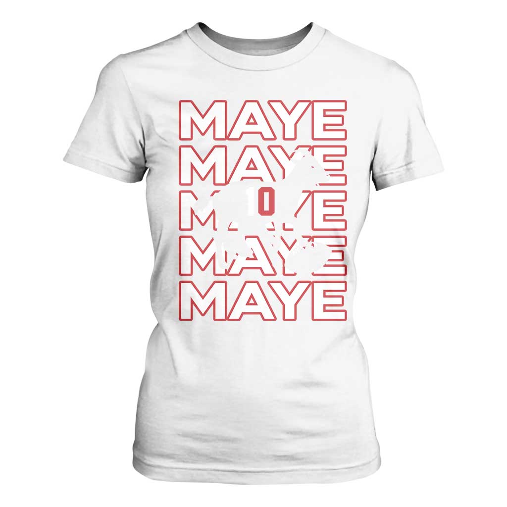 The GOAT Maye T Shirt For Women NE Quarterback Fan Gift TS12 White Print Your Wear