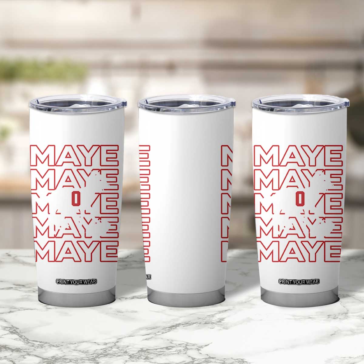 The GOAT Maye Tumbler Cup NE Quarterback Fan Gift TS12 Print Your Wear