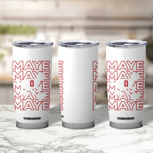 The GOAT Maye Tumbler Cup NE Quarterback Fan Gift TS12 Print Your Wear