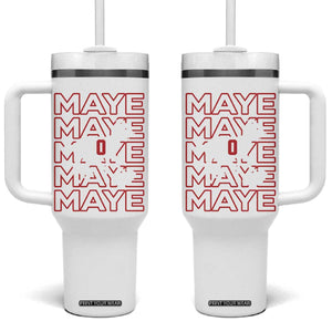 The GOAT Maye Tumbler With Handle NE Quarterback Fan Gift TS12 One Size: 40 oz White Print Your Wear