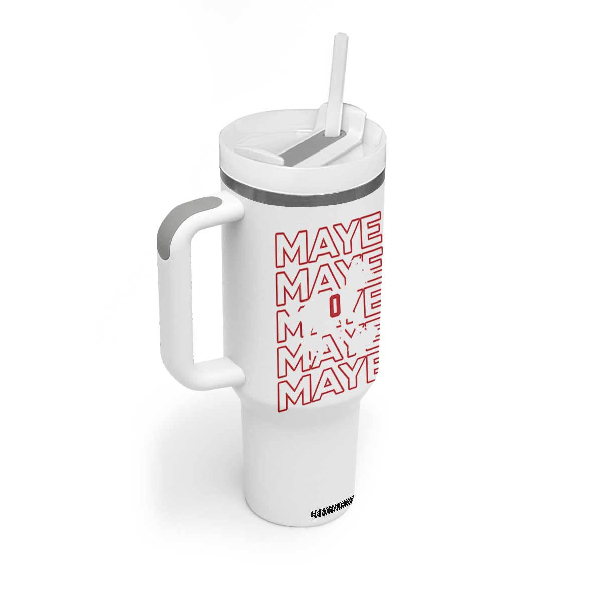 The GOAT Maye Tumbler With Handle NE Quarterback Fan Gift TS12 Print Your Wear