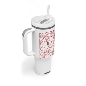 The GOAT Maye Tumbler With Handle NE Quarterback Fan Gift TS12 Print Your Wear