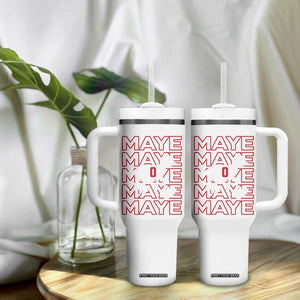 The GOAT Maye Tumbler With Handle NE Quarterback Fan Gift TS12 Print Your Wear