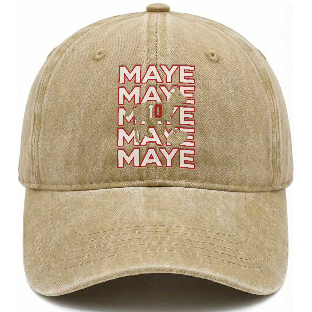 The GOAT Maye Washed Cotton Baseball Cap NE Quarterback Fan Gift TS12 Print Your Wear