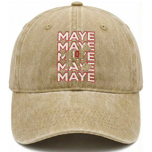 The GOAT Maye Washed Cotton Baseball Cap NE Quarterback Fan Gift TS12 Print Your Wear