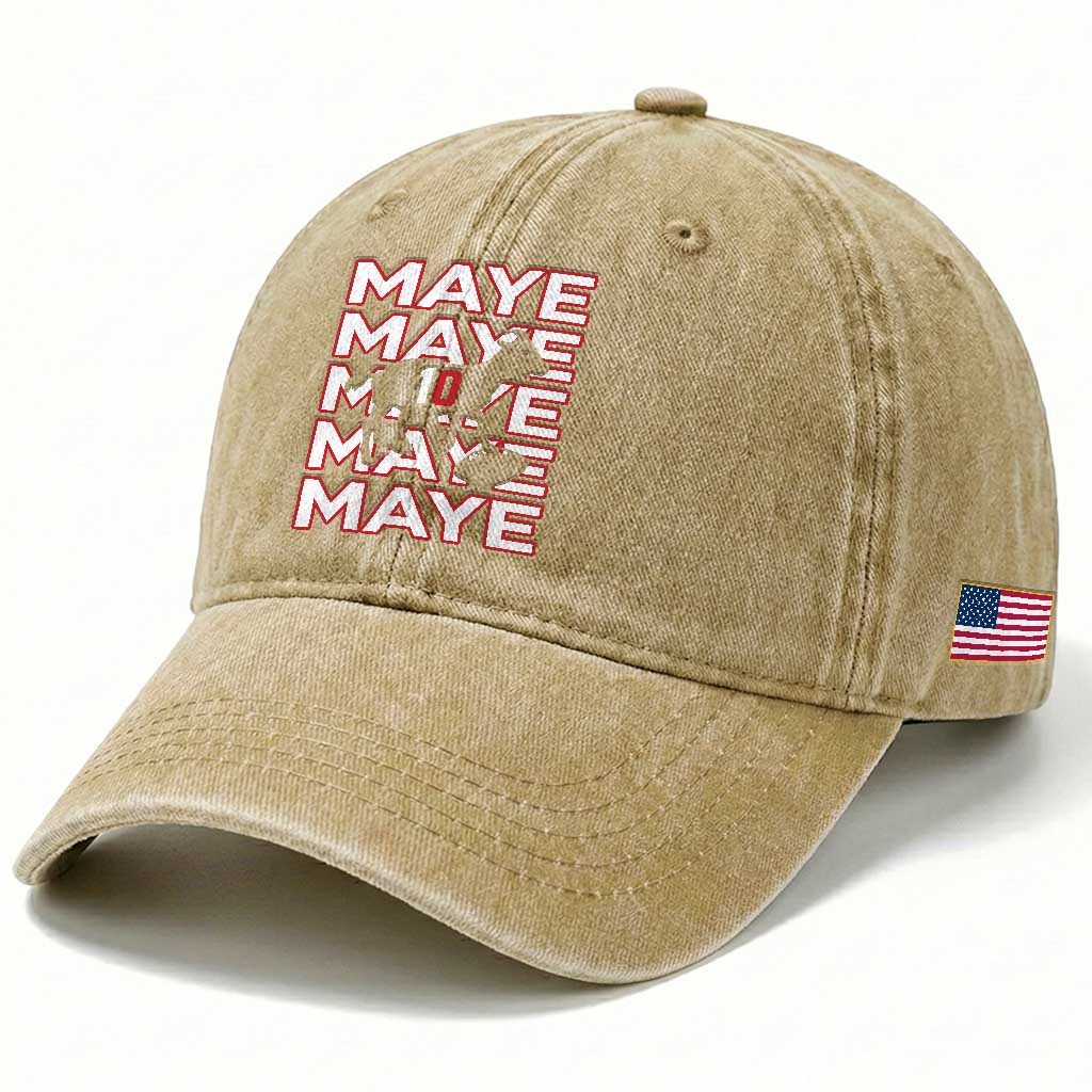 The GOAT Maye Washed Cotton Baseball Cap NE Quarterback Fan Gift TS12 Print Your Wear