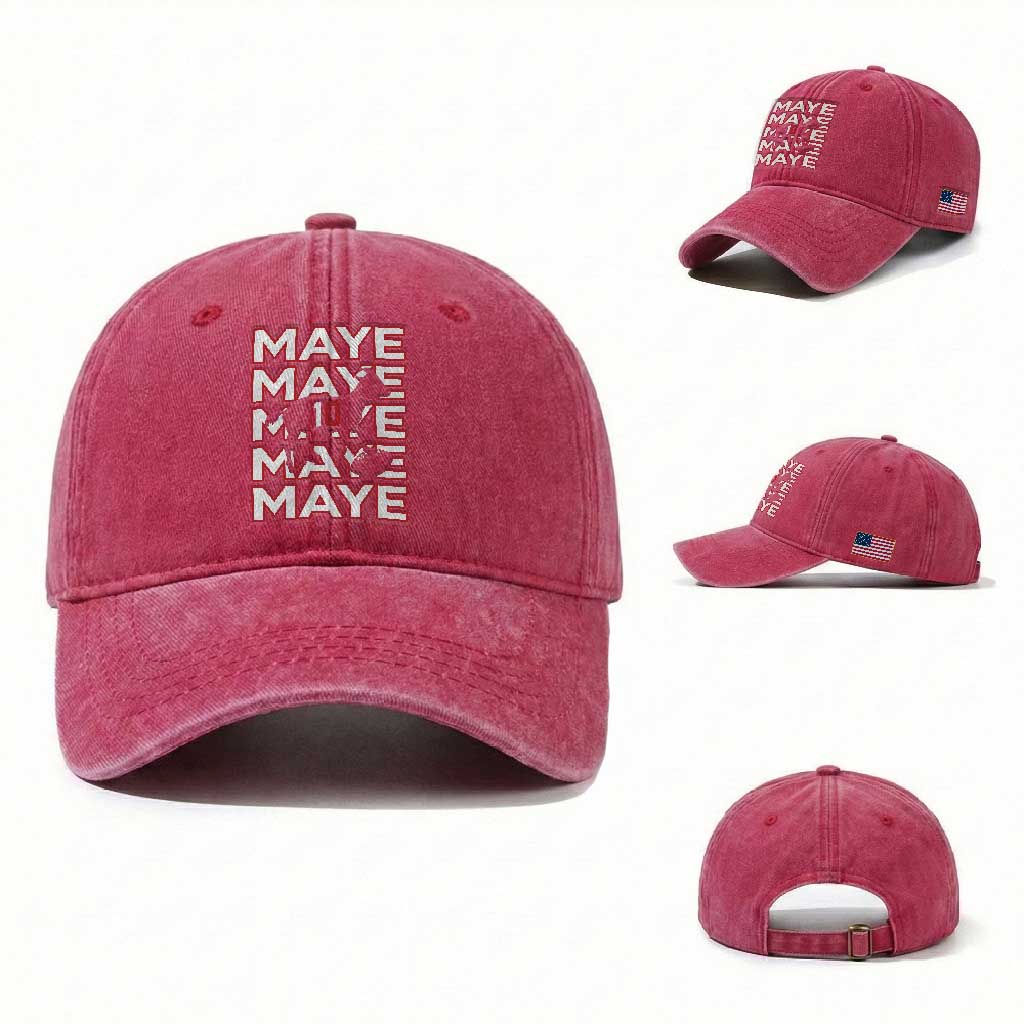 The GOAT Maye Washed Cotton Baseball Cap NE Quarterback Fan Gift TS12 Washed Cap Universal Fit Red Print Your Wear