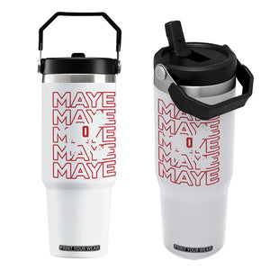 The GOAT Maye Flip Straw Tumbler NE Quarterback Fan Gift TS12 One Size: 30 oz White Print Your Wear