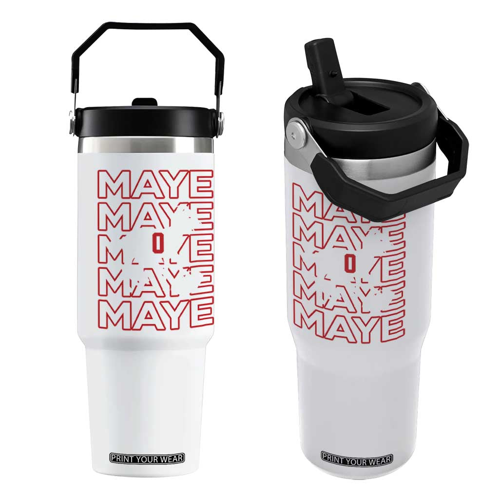 The GOAT Maye Flip Straw Tumbler NE Quarterback Fan Gift TS12 One Size: 30 oz White Print Your Wear