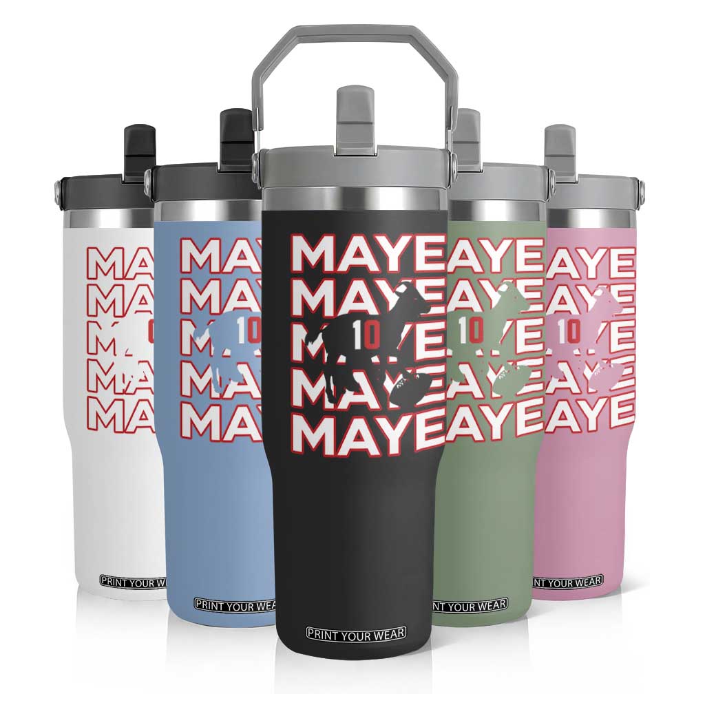 The GOAT Maye Flip Straw Tumbler NE Quarterback Fan Gift TS12 Print Your Wear