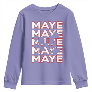The GOAT Maye Youth Sweatshirt NE Quarterback Fan Gift TS12 Violet Print Your Wear