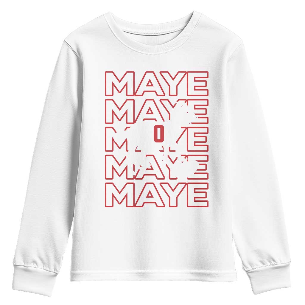 The GOAT Maye Youth Sweatshirt NE Quarterback Fan Gift TS12 White Print Your Wear