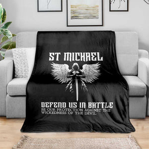 Saint Michael Defend Us In Battle Throw Blanket Christian Faith Gift TS12 Print Your Wear
