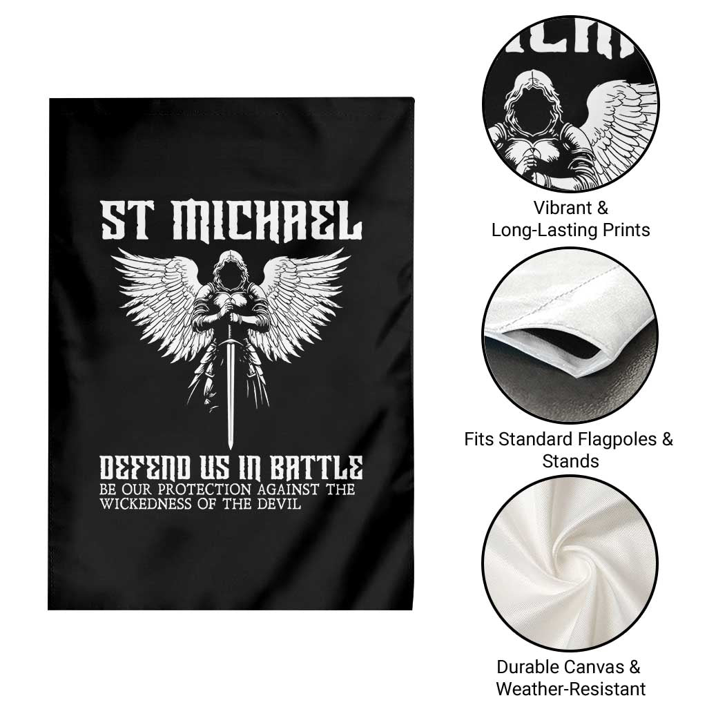 Saint Michael Defend Us In Battle Garden Flag Christian Faith Gift TS12 Print Your Wear