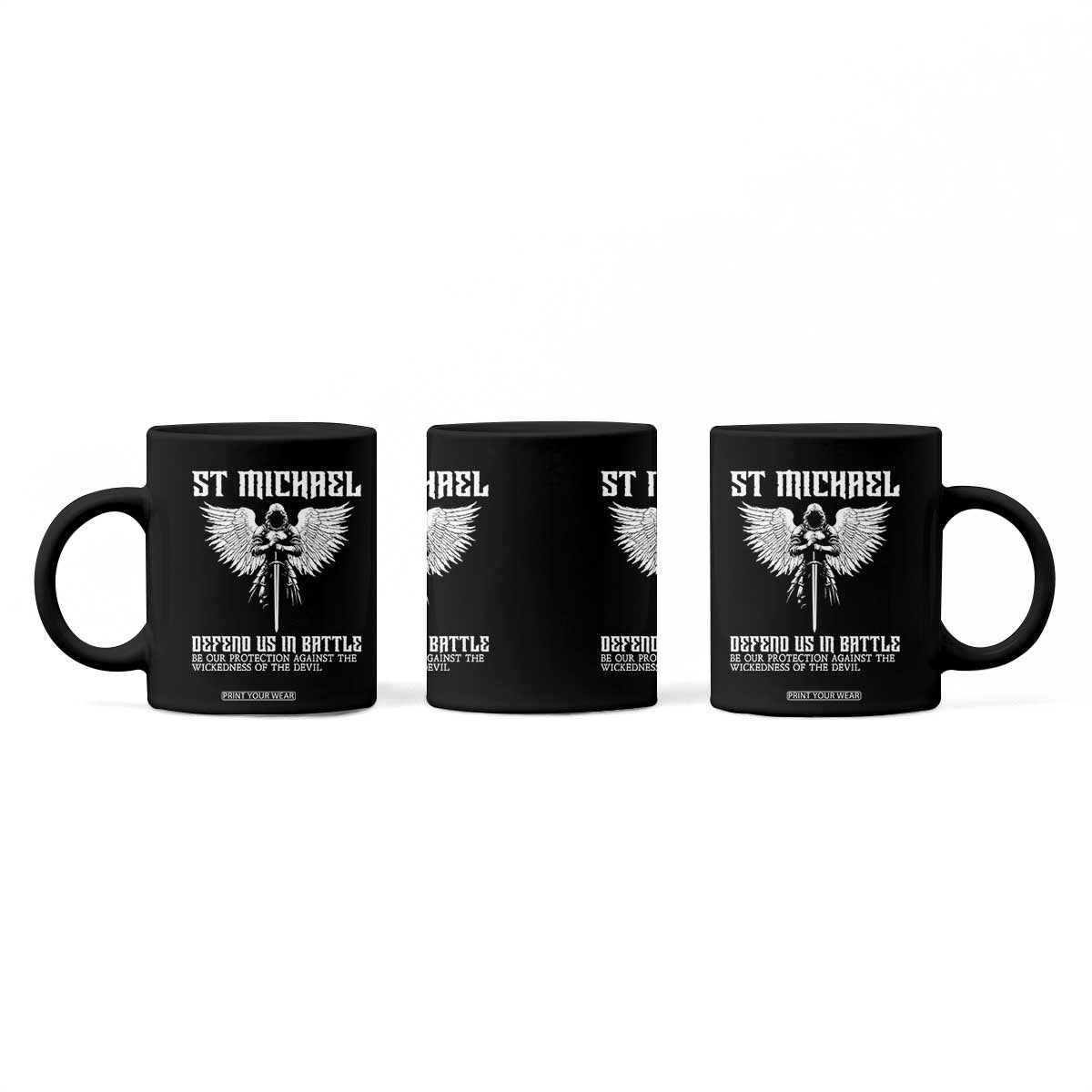 Saint Michael Defend Us In Battle Coffee Mug Christian Faith Gift TS12 Print Your Wear