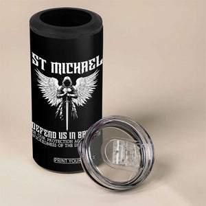 Saint Michael Defend Us In Battle 4 in 1 Can Cooler Tumbler Christian Faith Gift TS12 Print Your Wear