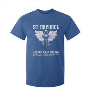 Saint Michael Defend Us In Battle T Shirt For Kid Christian Faith Gift TS12 Royal Blue Print Your Wear