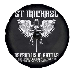 Saint Michael Defend Us In Battle Spare Tire Cover Christian Faith Gift TS12 Print Your Wear