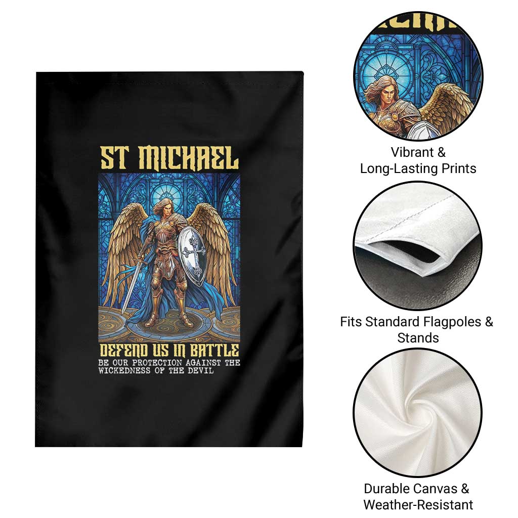 Saint Michael Prayer Defend Us In Battle Garden Flag Religious Gift TS12 Print Your Wear