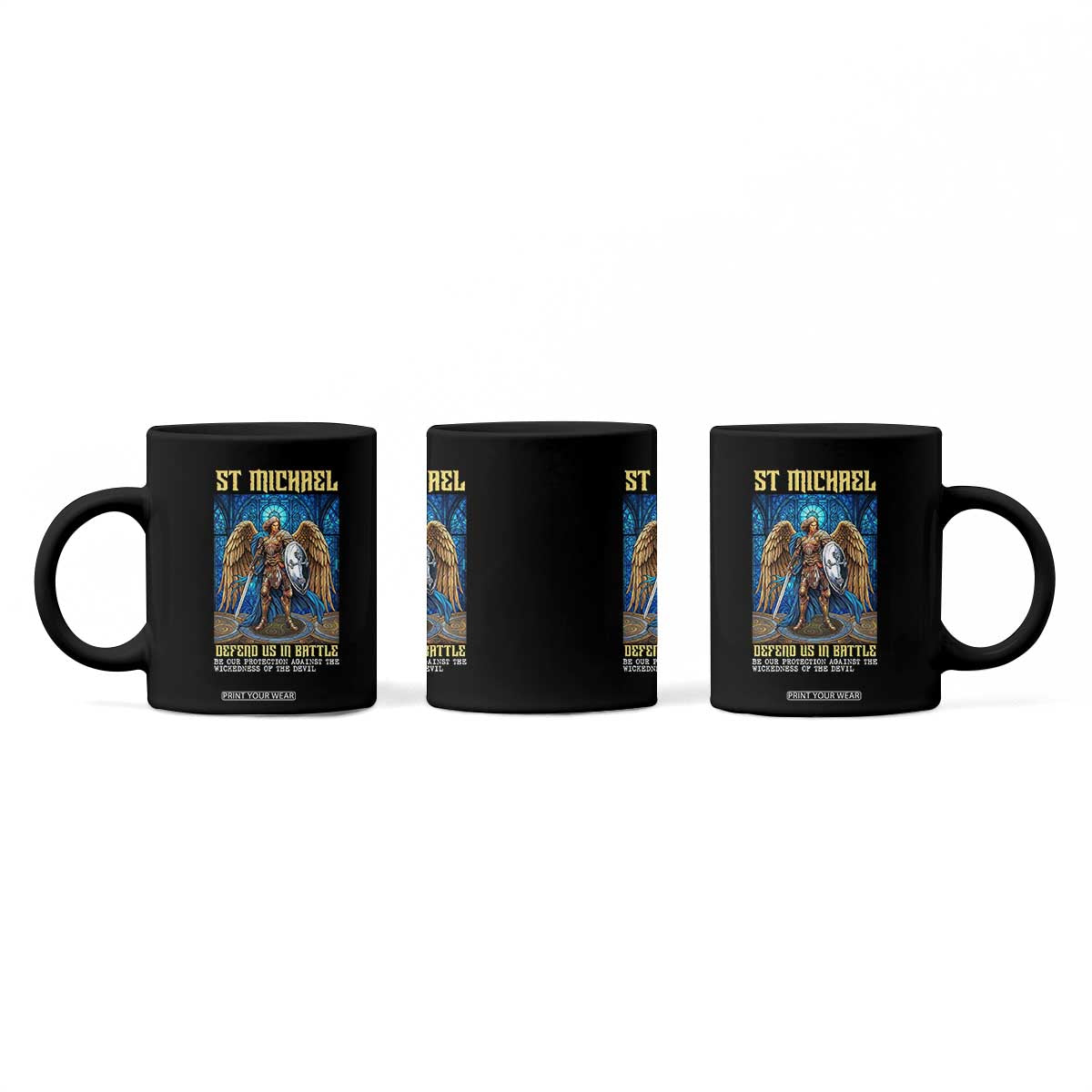 Saint Michael Prayer Defend Us In Battle Coffee Mug Religious Gift TS12 Print Your Wear