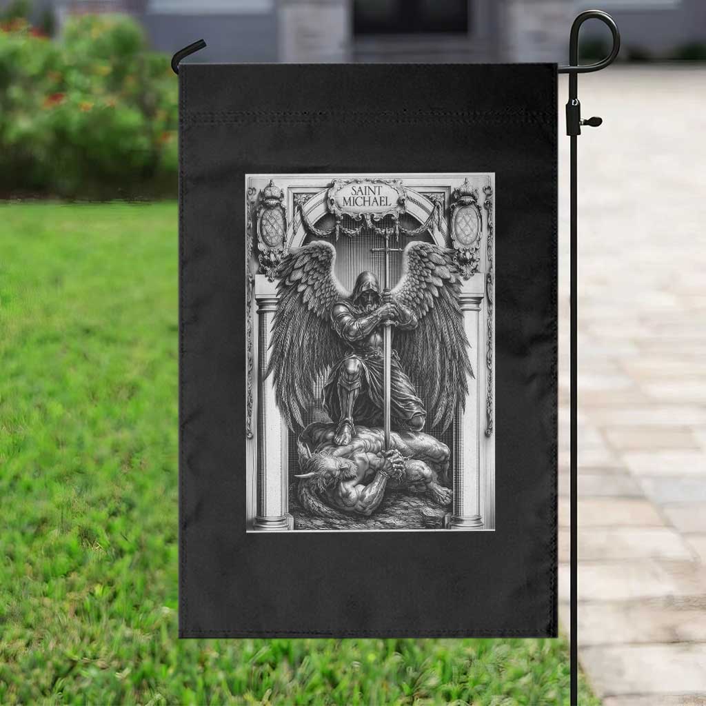 Saint Michael The Archangel Defeating Satan Garden Flag Christian Faith Gift TS12 Print Your Wear