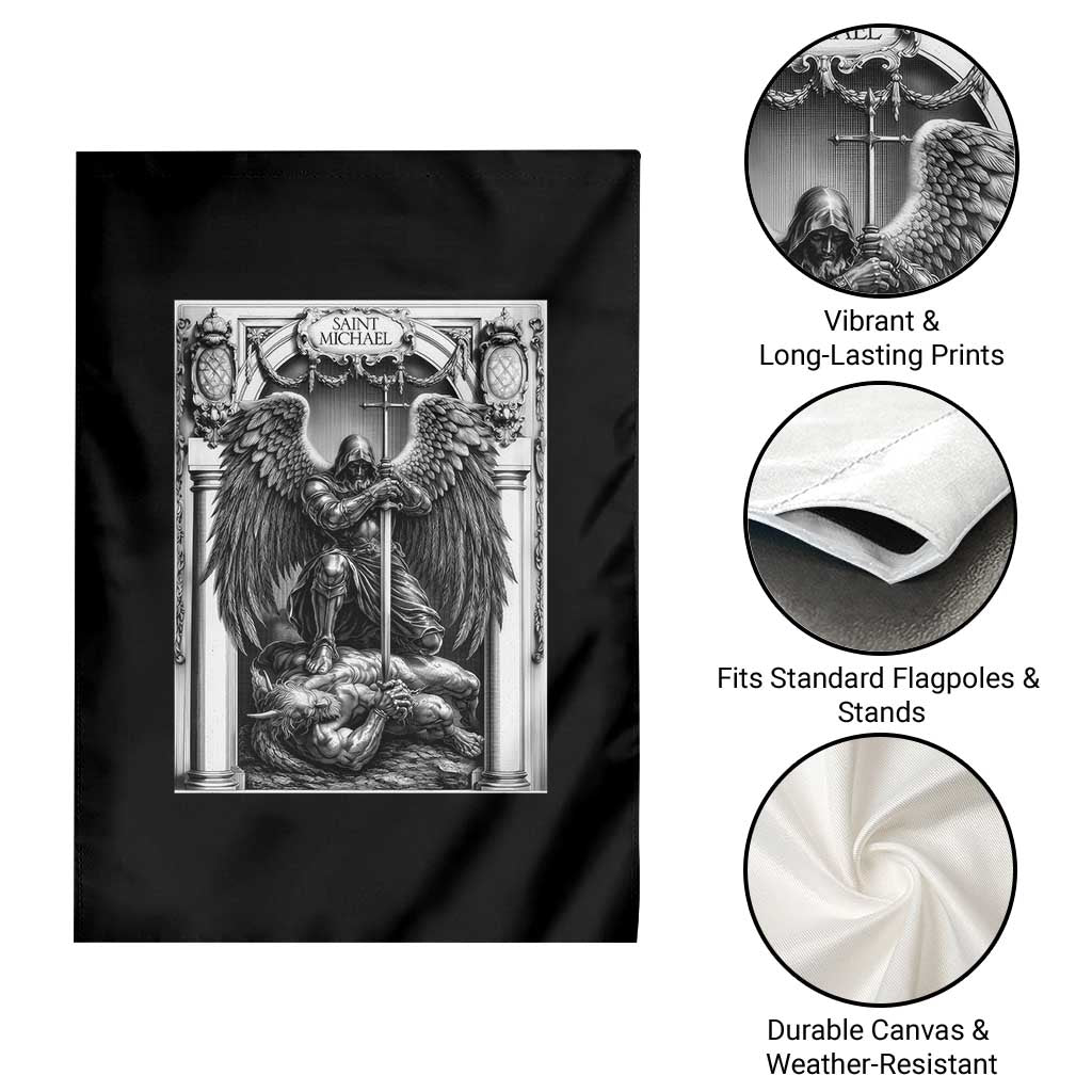 Saint Michael The Archangel Defeating Satan Garden Flag Christian Faith Gift TS12 Print Your Wear