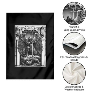 Saint Michael The Archangel Defeating Satan Garden Flag Christian Faith Gift TS12 Print Your Wear