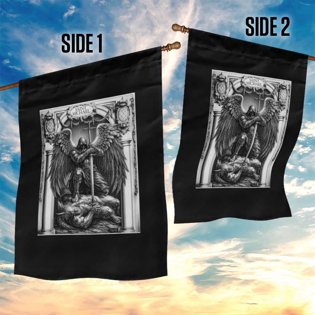 Saint Michael The Archangel Defeating Satan Garden Flag Christian Faith Gift TS12 Print Your Wear