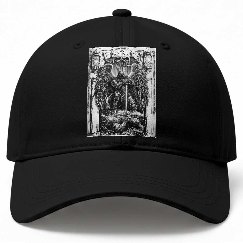 Saint Michael The Archangel Defeating Satan Baseball Cap Christian Faith Gift TS12 Print Your Wear