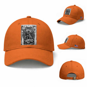 Saint Michael The Archangel Defeating Satan Baseball Cap Christian Faith Gift TS12 Baseball Cap Universal Fit Orange Print Your Wear