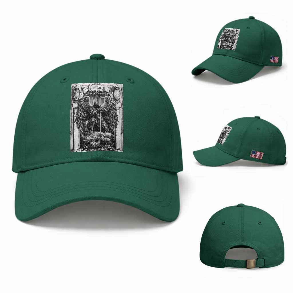 Saint Michael The Archangel Defeating Satan Baseball Cap Christian Faith Gift TS12 Baseball Cap Universal Fit Irish Green Print Your Wear