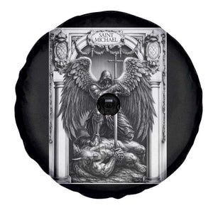 Saint Michael The Archangel Defeating Satan Spare Tire Cover Christian Faith Gift TS12 Print Your Wear
