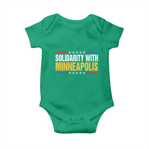 Solidarity With Minneapolis Baby Onesie Minnesota Community Support Gift TS12 Irish Green Print Your Wear