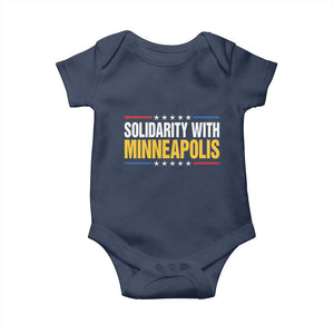 Solidarity With Minneapolis Baby Onesie Minnesota Community Support Gift TS12 Navy Print Your Wear