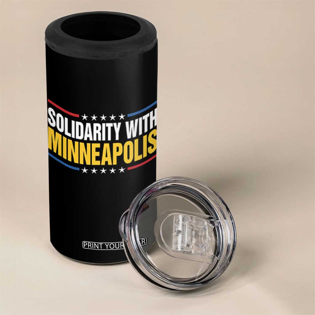 Solidarity With Minneapolis 4 in 1 Can Cooler Tumbler Minnesota Community Support Gift TS12 Print Your Wear