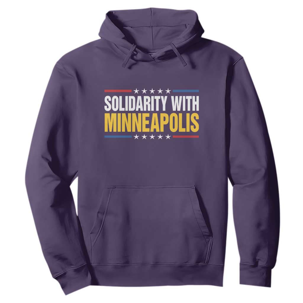Solidarity With Minneapolis Hoodie Minnesota Community Support Gift TS12 Purple Print Your Wear