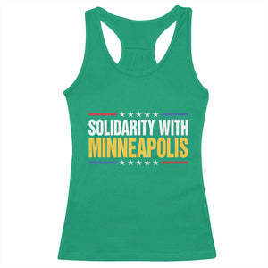 Solidarity With Minneapolis Racerback Tank Top Minnesota Community Support Gift TS12 Irish Green Print Your Wear