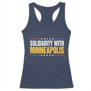 Solidarity With Minneapolis Racerback Tank Top Minnesota Community Support Gift TS12 Navy Print Your Wear