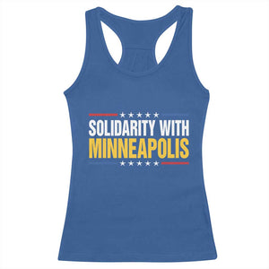 Solidarity With Minneapolis Racerback Tank Top Minnesota Community Support Gift TS12 Royal Blue Print Your Wear
