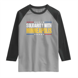 Solidarity With Minneapolis Raglan Shirt Minnesota Community Support Gift TS12 Sport Gray Black Print Your Wear