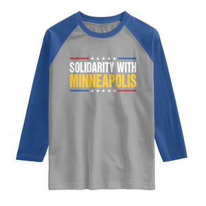 Solidarity With Minneapolis Raglan Shirt Minnesota Community Support Gift TS12 Sport Gray Royal Print Your Wear